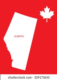Vector Canadian Province Map - Alberta