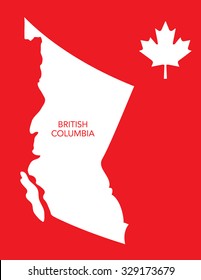 Vector Canadian Province Map - British Columbia
