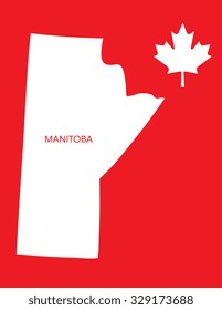 Vector Canadian Province Map - Manitoba