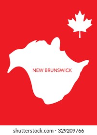 Vector Canadian Province Map - New Brunswick