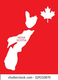 Vector Canadian Province Map - Nova Scotia