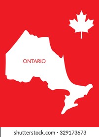 Vector Canadian Province Map - Ontario