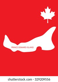Vector Canadian Province Map - Prince Edward Island