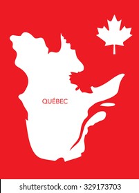 Vector Canadian Province Map - Quebec