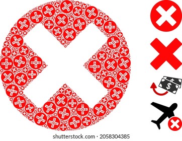 El mosaico de signos de cancelación vectorial se forma con elementos de signos de cancelación fractal aleatorizados. Mosaico recursivo para signo de cancelación.