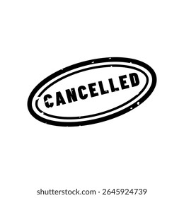 Vector cancelled label design icon for rejection or approval document