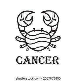 Vector Cancer isolated on white background. Zodiacal Constellations. illustration eps 10.