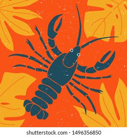 Vector cancer zodiac sign original design. Can be used for poster, greeting card, birthday party, invitation. Vector illustration