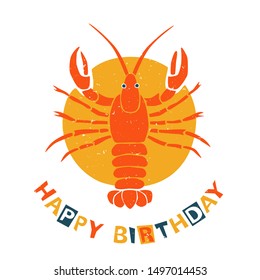 Vector cancer zodiac sign original design. Can be used for poster, greeting card, birthday party, invitation. Vector illustration