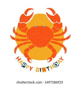 Vector cancer zodiac sign original design. Can be used for poster, greeting card, birthday party, invitation. Vector illustration