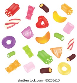 Vector candies background