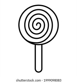 Vector Candies Outline Icon Design
