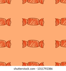 Vector candies seamless pattern