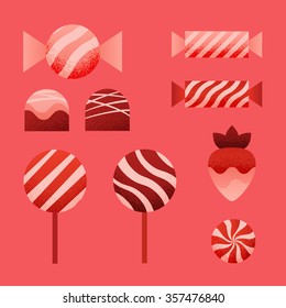 Vector candies for Valentine's Day