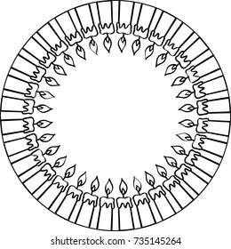 Vector Candle Circle Border Design Stock Vector (Royalty Free ...