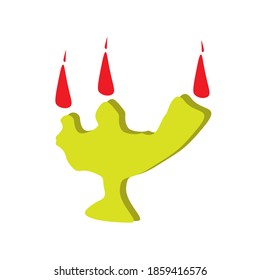 Vector Candle Claw with fire