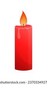 Vector candle isolated on white background