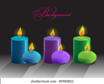 Vector candle set