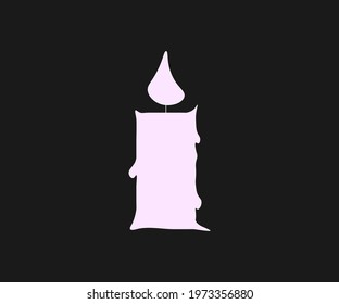 vector candle silhouette logo design