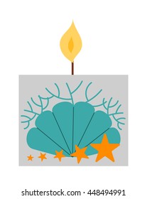 Vector candles in flat style