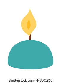Vector candles in flat style
