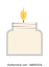 Vector candles in flat style