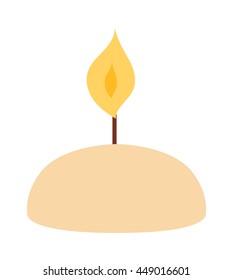 Vector candles in flat style