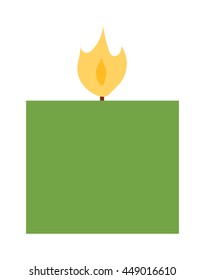 Vector candles in flat style