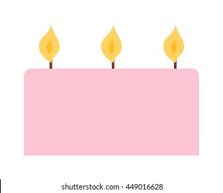 Vector candles in flat style