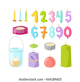 Vector candles flat style