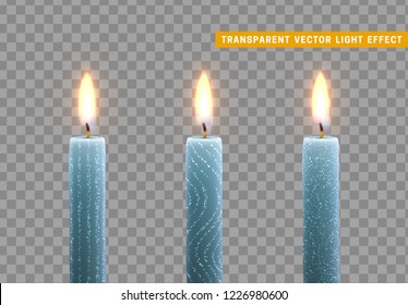 Vector candles realistic isolated.  