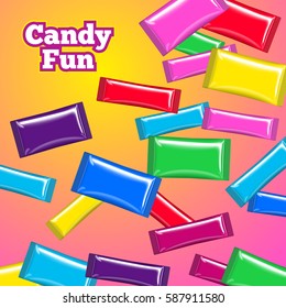 Vector candy advertisement template