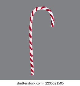 Vector candy cane on isolated background