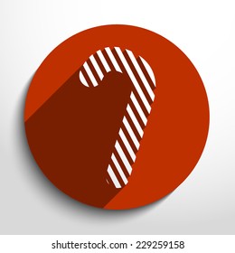 Vector candy cane web icon. Eps 10.