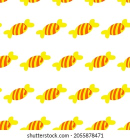 Vector candy canes for Halloween and Valentine's day! Simple seamless pattern for seasonal design, textile, decoration kids playroom or greeting card. Hand drawn prints and doodle. Caramel sweets.