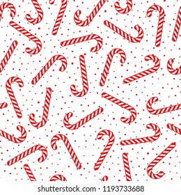Vector candy canes simple pattern