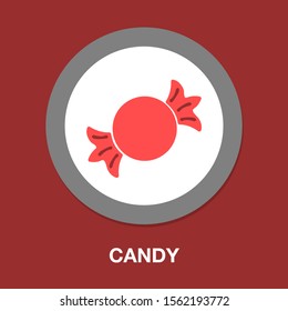 vector candy, food candy illustration isolated - sweet snack, eat dessert