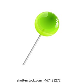 vector candy green lollipop