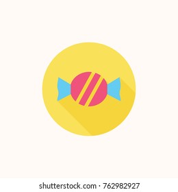 vector candy icon with long shadow