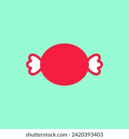 Vector candy icon template. Simple lollipop symbol illustration. Modern sugar caramel pictogram. Flat confectionery sign. Sweet shop department label
