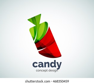 Vector candy logo template, abstract business icon