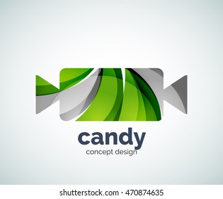Vector candy logo template, abstract business icon