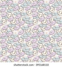 Vector Candy and Lollipop Seamless Pattern. Sweet Party Texture. Chocolate truffles.