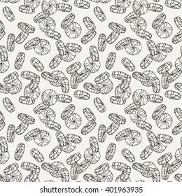 Vector Candy and Lollipop Seamless Pattern. Sweet Party Texture. Chocolate truffles.