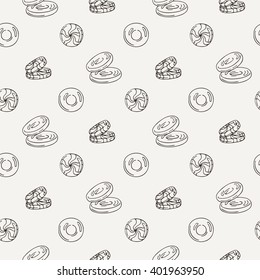 Vector Candy and Lollipop Seamless Pattern. Sweet Party Texture. Chocolate truffles.