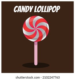 Vector candy lollipop. simple design lollipop icon.