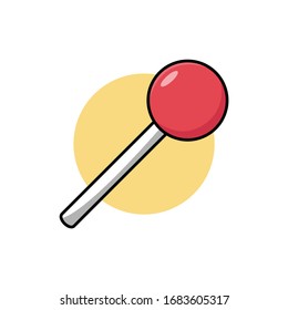 vector candy lollypop icon illustration flat design