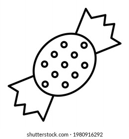 Vector Candy Outline Icon Design
