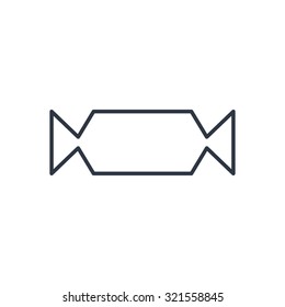 Vector candy outline icon. Food symbol 