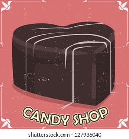 vector candy shop signboard
